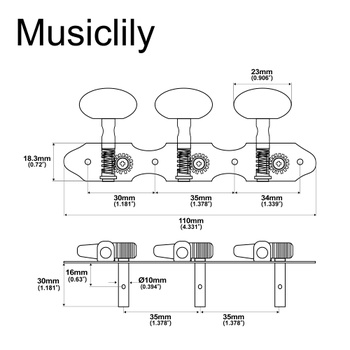 Ladiace mechaniky Musiclily MX1169GD