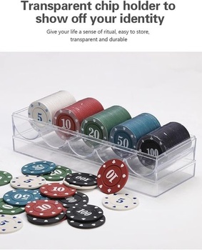 KAYSENSUK 100 kusů kasinových pokerových žetonů, herních žetonů, karet, žetonů, vkladových žetonů,