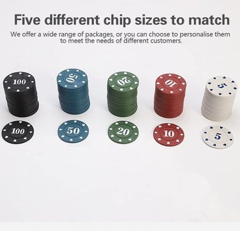 KAYSENSUK 100 kusů kasinových pokerových žetonů, herních žetonů, karet, žetonů, vkladových žetonů,