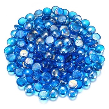 Peygre 1000 g/1 kg skleněné kameny, skleněné nugety čirá modrá, skleněné mudlovské kameny,
