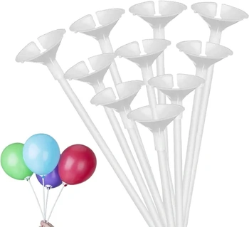 100 sad opakovaně použitelných držáků na balónky, odolné držáky na balónky, držáky na balónky, tyče