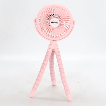 Mini stolný ventilátor ružový