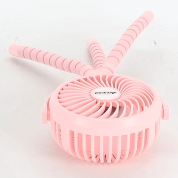 Mini stolný ventilátor ružový