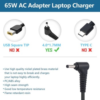 PAEBAI+ 65W 45W Laptop Power Supply Nabíječka pro Lenovo IdeaPad 310 310S 320 320S 330 330S S340