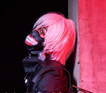 IBLUELOVER Ochrana tváre ghúla Kaneki Ken Cosplay Kostýmová sada Japonská anime páska na oči