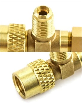 QWORK® ventil klimatizácie, ventil regulácie prietoku, pre hadicu chladiacej kvapaliny 1/4