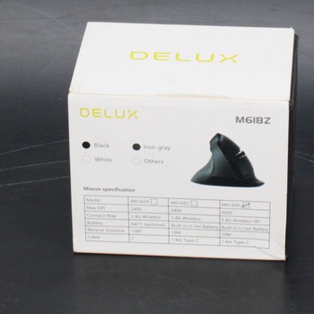 Vertikální myš Delux M618ZD-white