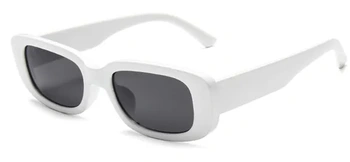 Obdĺžnikové slnečné okuliare JFAN Dámske Pánske Vintage štvorcový rám Ochranné úzke módne okuliare UV400