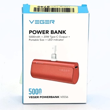 Přenosná powerbanka VEGER V0556 červená