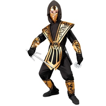 Widmann - Dětský kostým Kombat Ninja, Gold, Fighter, Kung Fu Warrior, Japonsko