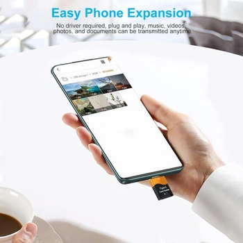 Čítačka kariet TF, Čítačka kariet Micro SD, Adaptér čítačky pamäťových kariet TF Type-C Kompatibilný s