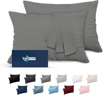 Obliečka na vankúš 40x70 antracitová sada 2 kusov mikrovlákna Dreamzie Certified Oeko-TEX - obliečka na