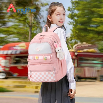 Dívčí školní batoh Amythe růžovobílý