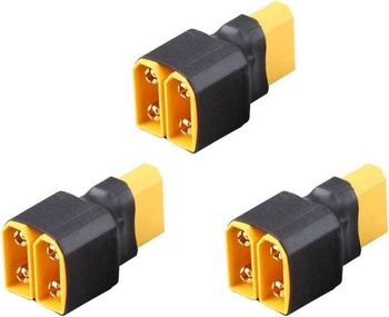 Boladge 2 kusy XT90 paralelný konektorový adaptérový rozbočovač a 1 kus XT90 paralelný kábel RC