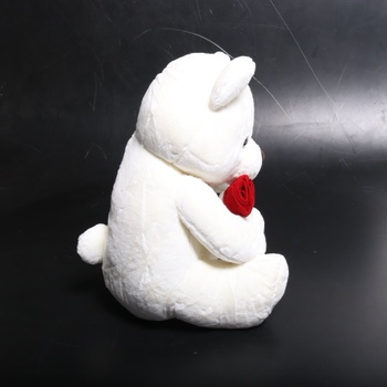 Plyšová hračka medvěd s růží 40 cm