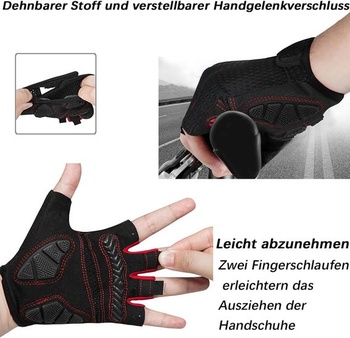 MOREOK Cyklistické rukavice pro muže Dámské Letní Cyklistické rukavice Half Finger 5MM SBR Gel