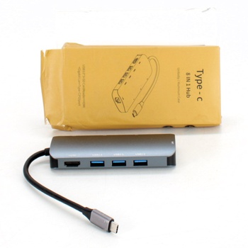 USB C Hub Ablewe 8v1 šedý
