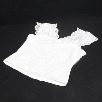 Dámske krajkové tričko GORGLITTER biele