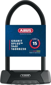 ABUS U-zámok Granit XPlus 540 + USH držiak - Zámok na bicykel so strmeňom s hrúbkou 13 mm a cylindričkou