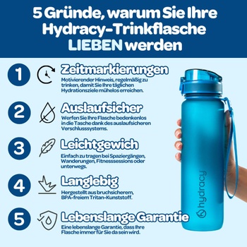 Fľaša na pitie Hydracy modrá 1l