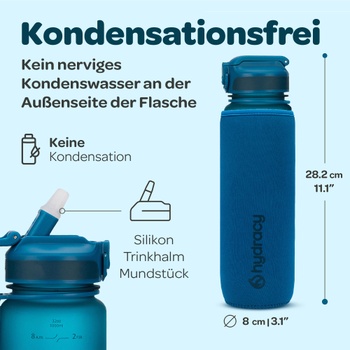 Fľaša na pitie Hydracy modrá 1l