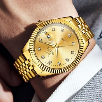 Pánské hodinky OLEVS TJ-DE-G5526JG-QJ zlaté