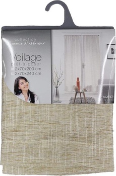 Douceur d'Intérieur Milza - Prihrávajúci rovný pár, 2 x 70 x 200 cm, farba: béžová