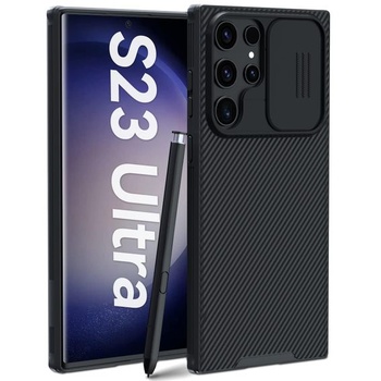 imluckies Pro Samsung Galaxy S23 Ultra pouzdro s ochranou fotoaparátu posuvné, pevné pouzdro na