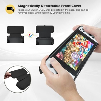 Flipové púzdro ProCase + (2 ks) Ochranná fólia na displej pre Nintendo Switch (OLED model) Mäkké