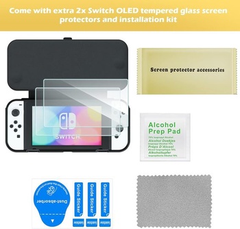 Flipové púzdro ProCase + (2 ks) Ochranná fólia na displej pre Nintendo Switch (OLED model) Mäkké