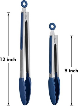Kuchyňské kleště HOTEC Premium z nerezové oceli se silikonovými hroty, balení 2 - 9