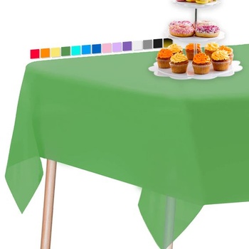 PartyWoo ubrus zelený, 137 x 274 cm / 54 x 108 palců Obdélníkový ubrus na párty, obdélníkový ubrus