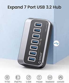 USB 3,2 rozbočovač se 7. porty  Orico