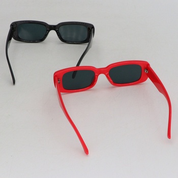 Sluneční brýle JFAN, 2 ks, černá, červená