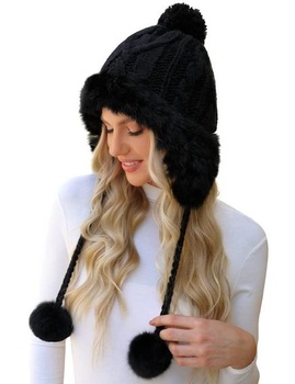 Pletené čepice Clearlove pro ženy Zimní čepice Teplá pletená čepice s měkkou vnitřní podšívkou