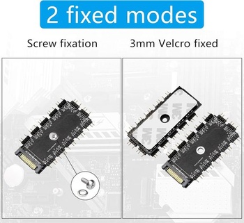 3kolíkový 5V ARGB radič, CERRXIAN 1 až 11 portov ARGB HUB, 12cestný 5V 3kolíkový rozbočovač RGB LED s