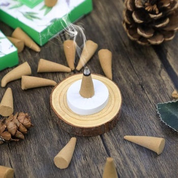 Vonné kužele SCENTORINI Balenie 120 ks vonné tyčinky z bielej šalvie s držiakom vonnej tyčinky Ideálne