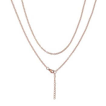ChainsHouse Řetízek s kotvou z růžového zlata pro ženy, šířka 2 mm, délka 51 cm, řetízek rolo,