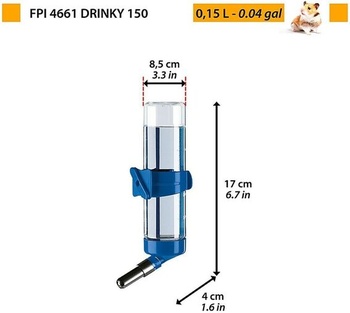 Ferplast Dávkovač vody pre škrečky a myši, FPI 4661 Drinky, 150 cc, vhodný pre klietky, zmiešané farby