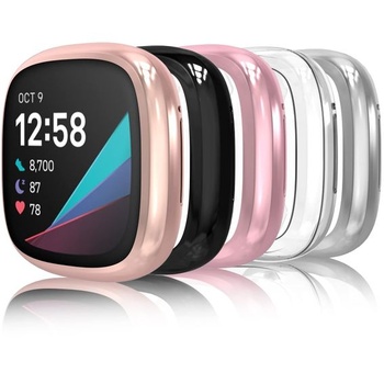 Puzdro Hianjoo kompatibilné s Fitbit Versa 3 / Sense, [Balenie po 5] TPU silikónové celoobvodové