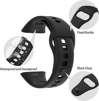 WD&CD 2 Pack silikónový remienok kompatibilný s Xiaomi Redmi Watch 3 remienok, nastaviteľný náramok