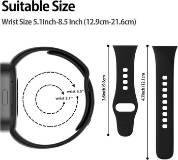 WD&CD 2 Pack silikónový remienok kompatibilný s Xiaomi Redmi Watch 3 remienok, nastaviteľný náramok
