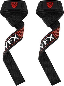 WFX vzpěračské popruhy Podpora zápěstí Polstrovaný neopren Gym Cross Training Ruční tyč Vzpěračské
