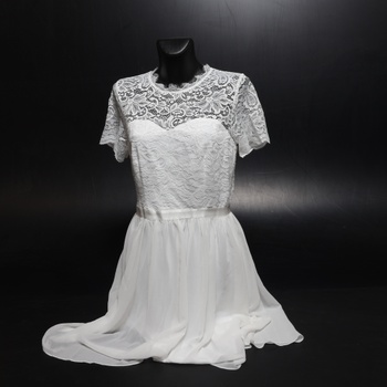 Čipkové šaty Dresstells biele veľ.L