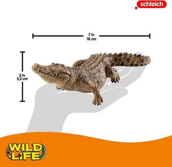 schleich 14736 Krokodíl, od 3 rokov, DIVOKÝ ŽIVOT - figúrka na hranie, 18 x 7 x 5 cm