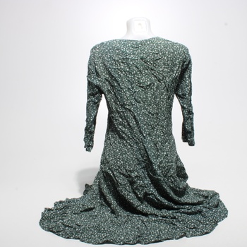 Dámské šaty zelené s kytičkami 103 cm