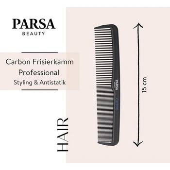 Karbónový hrebeň na vlasy PARSA Beauty Profesionálny styling Antistatický pre všetky typy vlasov
