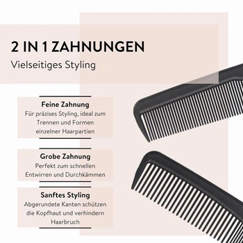 Karbónový hrebeň na vlasy PARSA Beauty Profesionálny styling Antistatický pre všetky typy vlasov