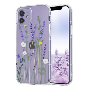 Ownest kompatibilní s pouzdrem iPhone 11, průhledná zadní strana květin 3D květinová a dámské měkké