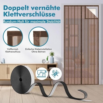 Magnetická sieť proti hmyzu Sekey na balkónové dvere bez vŕtania, záclona na dvere s ochranou proti